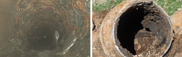 aging iron sewer pipes in Merritt Island, Florida